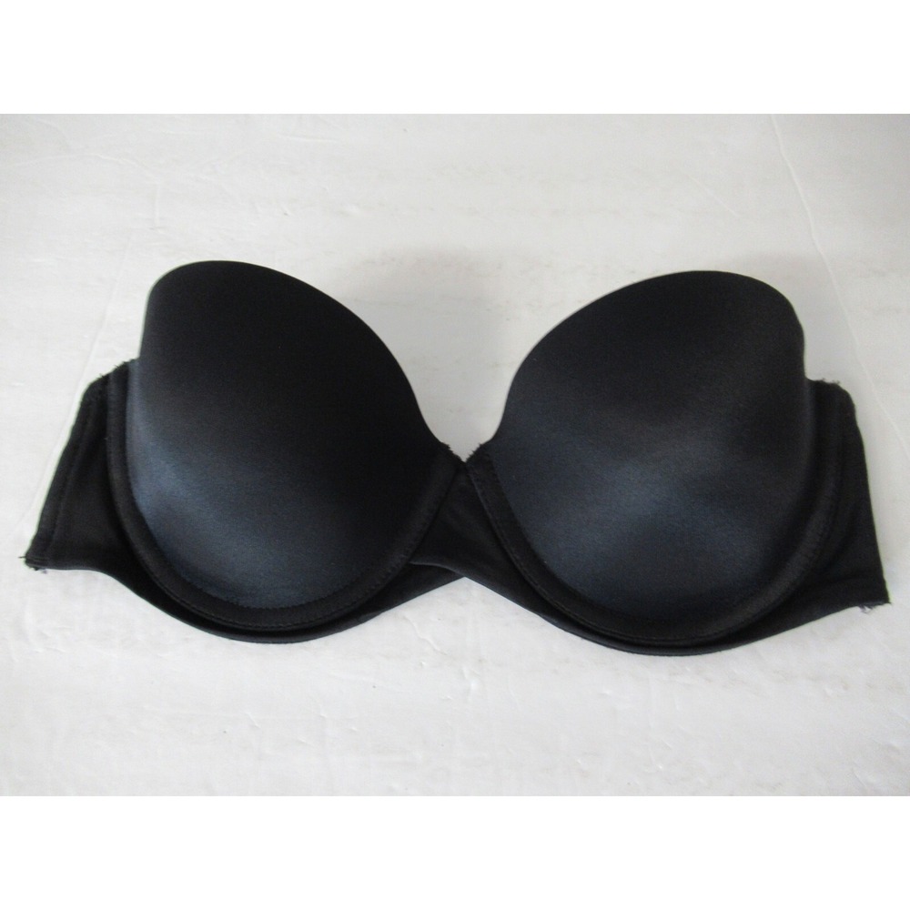 Maidenform Self Expressions Stay Put Strapless Bra 34B Black Satin UW SE6990
